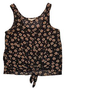 Gypsy and Jade Black Floral Tank Top Size M Excellent Used‎ Condition